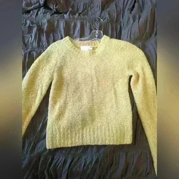 Aritzia Wilfred Free Elsie Crop Sweater  - Alpaca & Merino Wool Blend - Size Xs - Picture 1 of 4